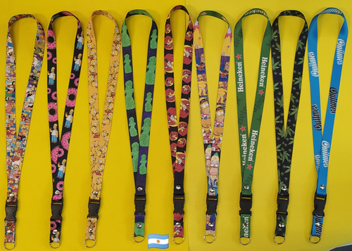 X16 Llaveros Largos Cuello Vans Simpsons Messi Honda Flores