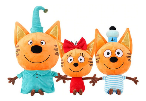 Set De 3 Peluches Kid E Cats Cookie, Pudding Y Candy