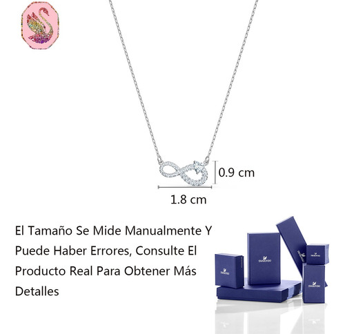 Collar De Cristal De Moda Blanco Swarovski Infinity Series