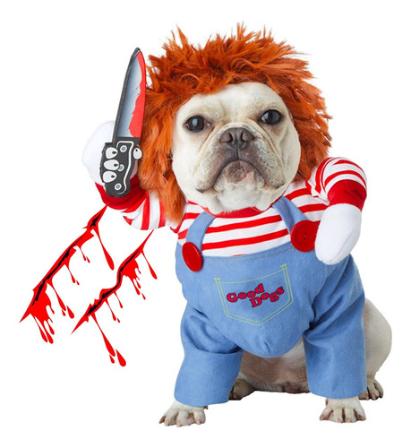Disfraz Perro Muñeca Mortal Para Mascotas, Divertido Disfraz