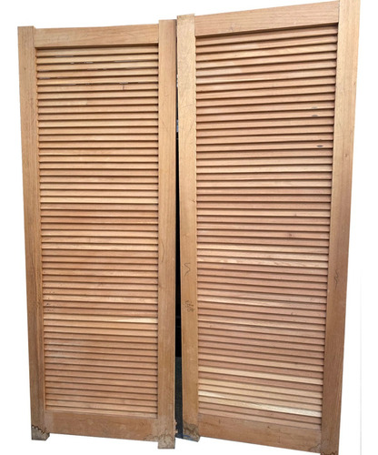 Puerta Madera Dos Hojas Tipo Postigo Celosia Cedro 