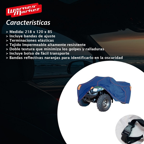 Funda Cobertor Impermeable Cubre Cuatriciclo Multicapa Mediu