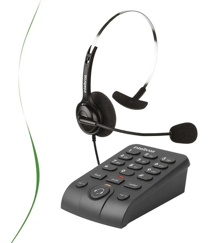 Imagem 1 de 4 de Telefone Headset Intelbras Hsb 40 Com Microfone Flexível