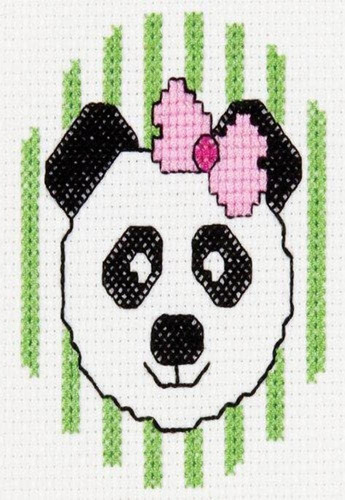 45425 - Juego De Punto De Cruz, Diseño De Panda