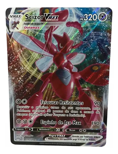Carta Pokémon Scizor Vmax Ultra Rara Original Copag | MercadoLivre
