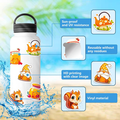 Pegatinas De Otoño For Botellas De Agua Pegatinas De Acción