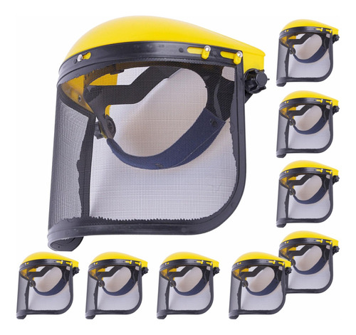 Caja X10 Mascara Protectora Para Cortar Pasto Rebatible