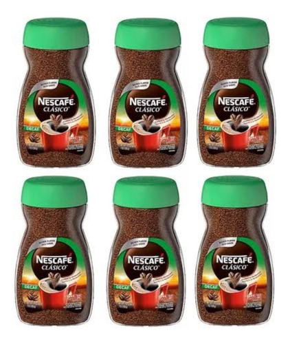 Nescafé Decaf Café Soluble Descafeinado Original 100g 6 Pack