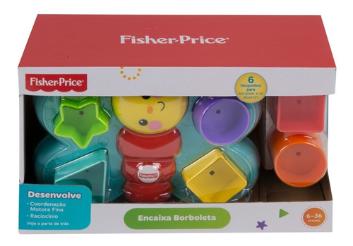 Imagen 4 de 4 de Fisher Price Mariposa De Bloques Figuras Divertidas Djd80