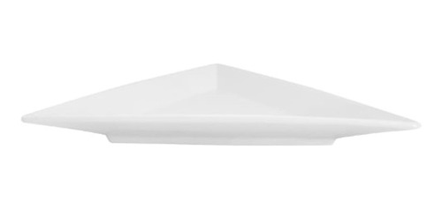 Platos Triangular De Porcelana Color Blanco