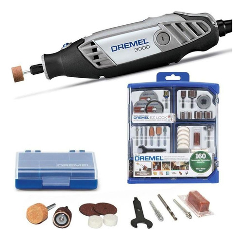 Retífica Dremel Série 3000 Com Kit 170 Acessórios Dremel Frequência 50 Hz/60 Hz Potência 100 W 220V