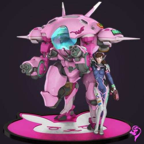 Archivo Stl Impresión 3d - Overwatch - D.va + Mecha Special