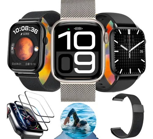 Relógio Smartwatch Impermeável Tela Hd +2 Pulseiras E Brinde