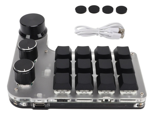 Teclado Programable Con 3 Botones Rgb Y 12 Teclas Bluetooth