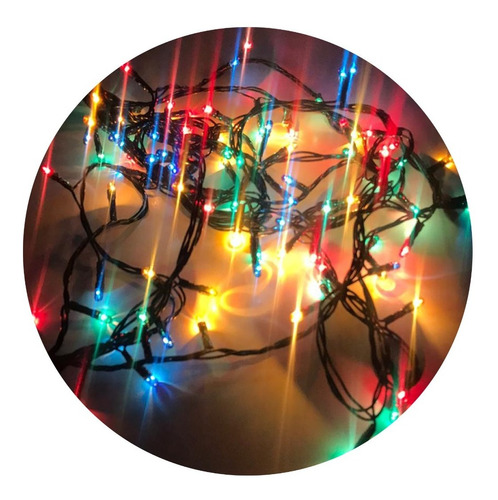 Imagen 1 de 6 de Luces De Navidad Arroz X100 Multicolor 4.5m Silmar