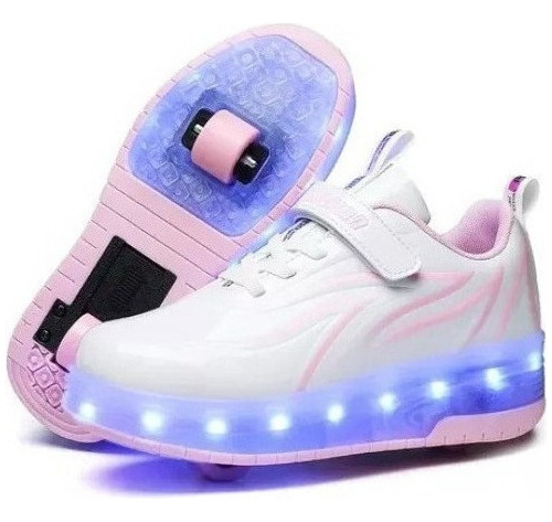 Zapatillas Voladoras De Dos Ruedas, Patines+ Led Recargable