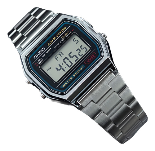 Casio Reloj A158wa Digital Vintage Acero Inoxidable 100%