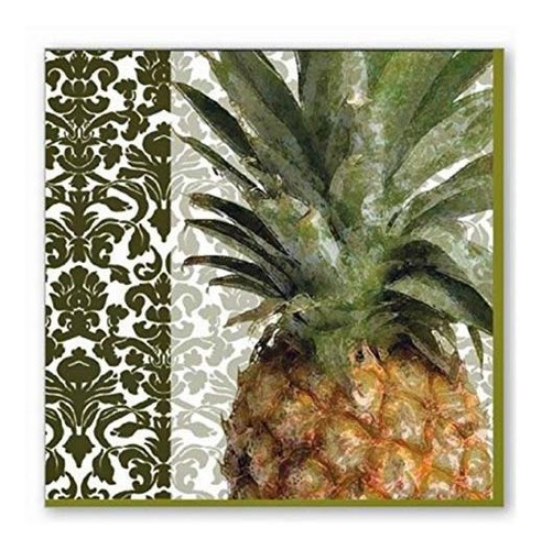 Mesafina Exotic Pineapple Cocktail Beverage Paper Napkins, 4