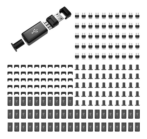 Diymore Kits De Conector Macho Micro Usb Tipo B Con Cub...