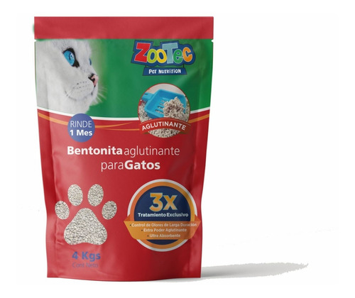 Arena Aglutinante Zootec 4kgs X 4unid.   Petit Pet Shop