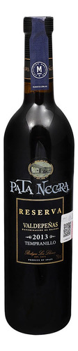 Vino Tinto Español Pata Negra Valdepeñas Reserva 750ml