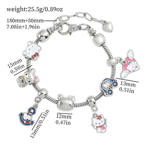 T Hellokitty Pulsera De Abalorios Accesorios Mujer