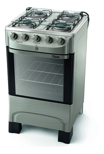 Cocina A Gas Tem Gourmet 4h Inox Autolimpiante Yanett