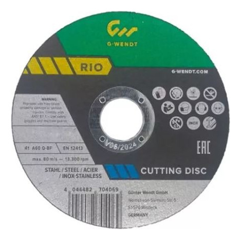 Disco De Corte 7 178 X 1,5 X 22,23mm G-wendt