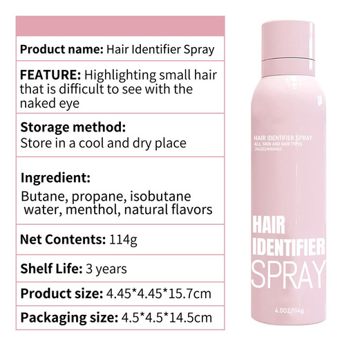 Spray Identificador De Cabelo Para Barbear O Rosto, 1*spray