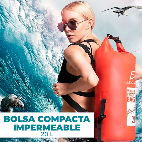 Mochila Seca Impermeable De 20 L Para Deportes Acuáticos