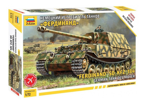 Tanque Aleman Destructor 1/72 Zvezda 5041 Maqueta Ferdinand