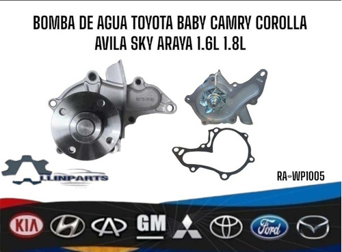 Bomba De Agua Toyota Corolla Baby Camry Sky Avila Araya 1.6l