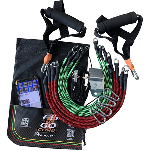 Imagem 1 de 10 de Elásticos Para Exercícios Fittogo Cord 80 Revestido (seguro)