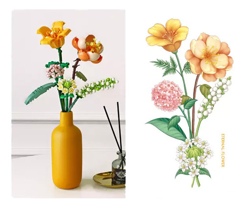 Blocos De Flores Pequeñas Partículas Montadas