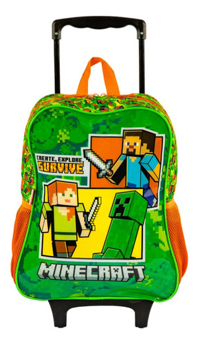 Mochilete G Minecraft M Survive Colorido - Sestini 066169-00