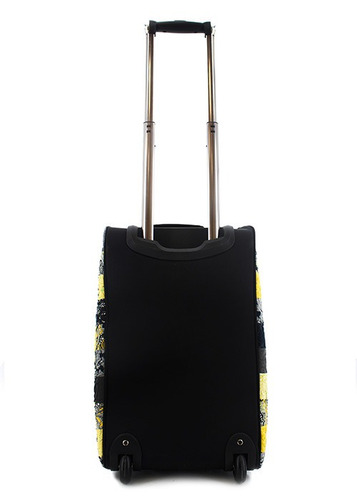 Mala Com Rodas Travel Set Patchwork Giulianna Fiori Cor Amarelo/preto