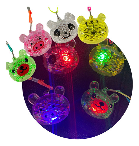 Collar Animalitos Led X 15 Surtidos Colgante Luminoso Fiesta