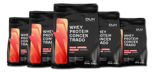 5 Sachês: Whey Protein Concentrado Dux 1,8kg Cada / Original