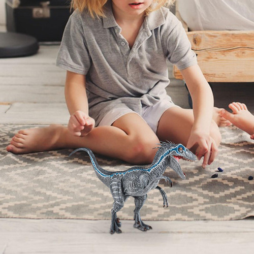 Modelo De Dinossauro Em Pé Velociraptor, Acessório De