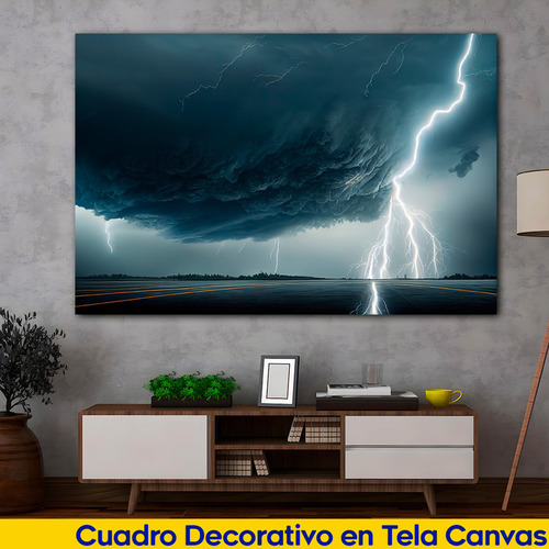 Cuadro Canvas Nubes Relampagos Psicologia Emocional 60x40