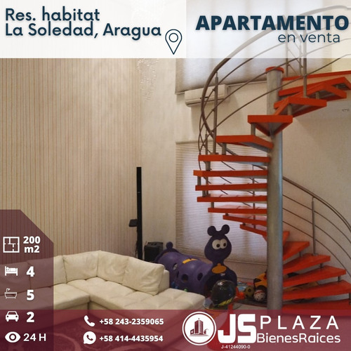 Imagen 2 de 13 de En Venta Lujoso Apartamento La Mejor Zona Urb. La Soledad Res. Habitat 04144435954