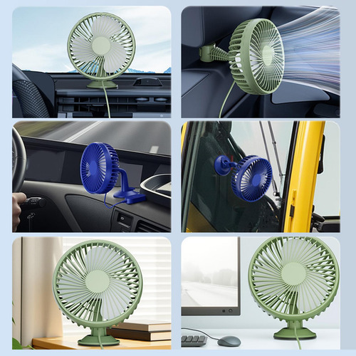 Fan Do Ventilador De Carro Usb Compacto Universal, Verde