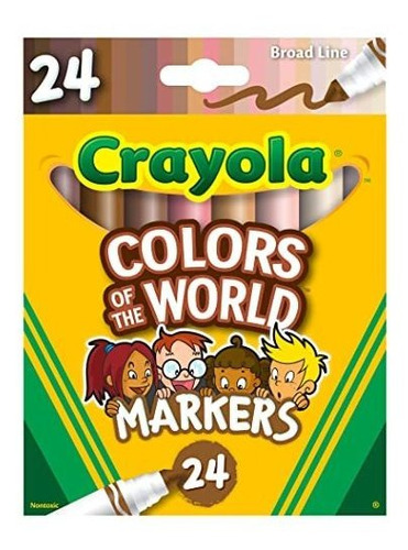 Crayola: Caja X 24 Marcadores Colores Del Mundo
