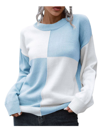 Suéter G Para Mujer, Diseño De Ropa A Cuadros, Holgado