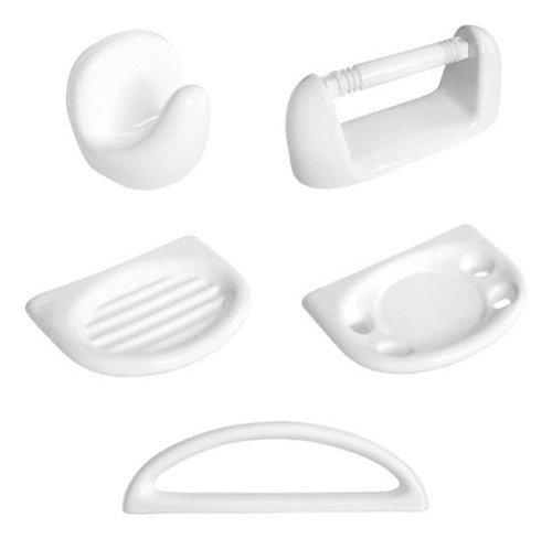 Accesorios Para Baño Set D'accord Kit Cerámica Blanco Juego 
