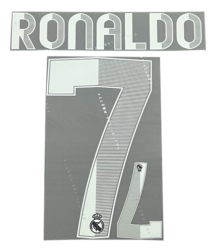 Tipografia. Numero Real Madrid Visitante 2012 - 2013