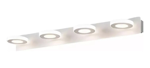 Artefacto Barra Led Baño Espejo 58cm 4 Anillos Nordico 12w