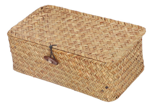 Caja De Almacenamiento Tejida, Cesta De Hierba Marina Natura