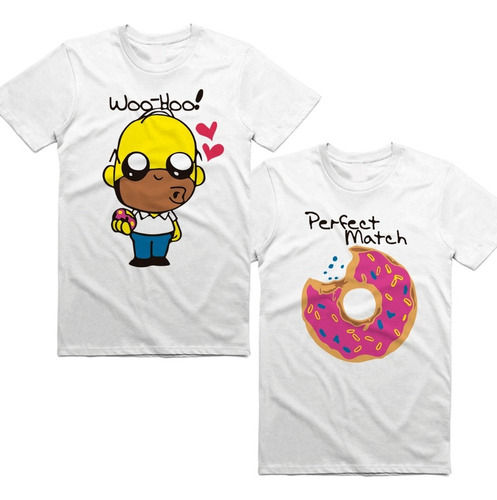 Playeras Pareja Homero Simpson Dona Novios Par