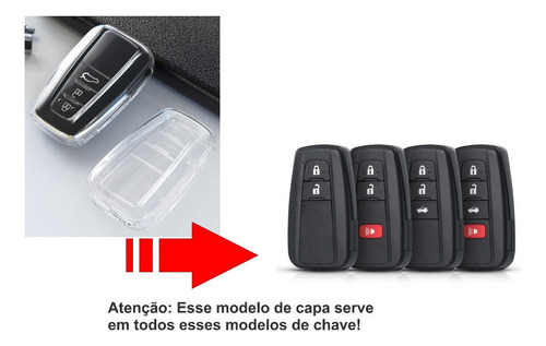 Cys Capa Tpu Transparente Chave Presença Toyota Corolla